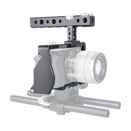 Sony A6000 / A6300 / A6500 / A6400 Camera Cage Stabilizer With Handle - Black