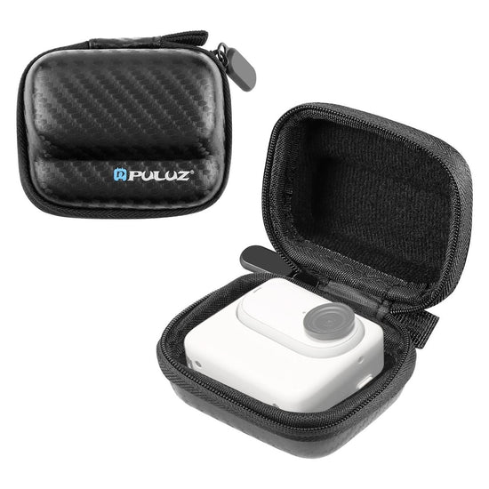 Portable Carbon Fiber Eva Storage Bag For Insta360 Go 3 / 3S Mini Body - Black