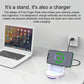 15W Magnetic Wireless Charger Stand For Sofa Phone - Black