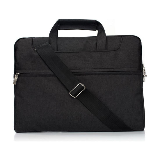 15.4 Inch Laptop Bag - Portable One Shoulder Zipper For Macbook Samsung Sony Dell Alienware Chuwi Asus Hp - Black