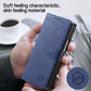 For Samsung Galaxy Z Fold4 5G Leather Texture Phone Case - Pu Tpu - Dark Blue
