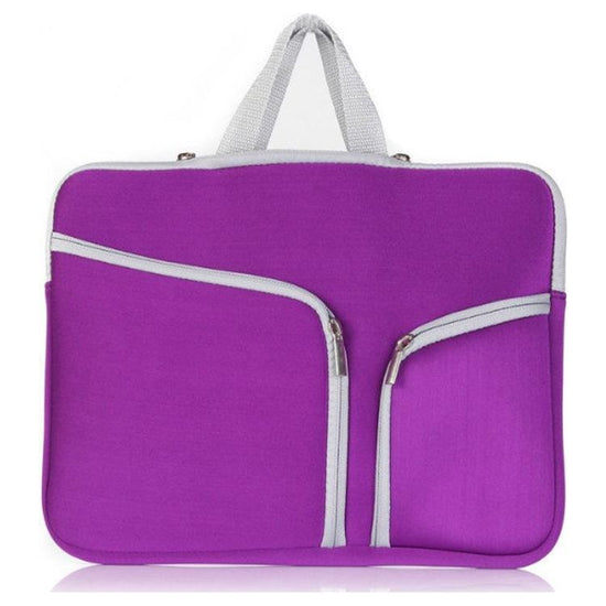 10-Inch Multi-Pocket Laptop Liner Bag For Diving Material - Purple