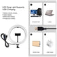10.2 26cm Ring Light Kit with Tripod Usb 3 Modes Dual Colour Phone Clamp Remote - Black