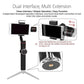 3-Axis Gimbal Stabilizer With Tripod Mount & Fill Light For Smartphones - Black
