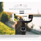 3-Axis Gimbal Stabilizer With Tripod Mount & Fill Light For Smartphones - Black