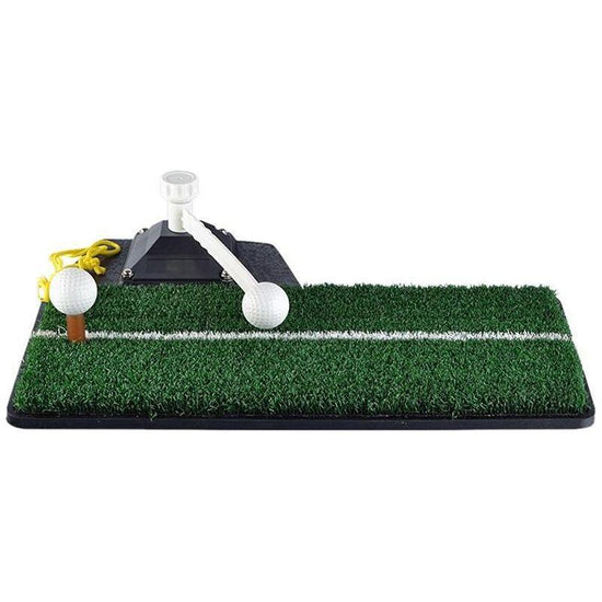 Portable Golf Putting Mat With Push Rod Trainer - 48X23Cm - Black
