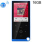 2.4 Inch Touch Mp4 / Mp3 Player 16Gb Memory Bluetooth E Book Alarm Timer - Blue