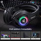 Adjustable Rgb Gaming Headset With Mic Black