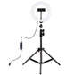 7.9 Led Ring Light with Tripod and Phone Clamp - 3 Modes Dual Colour Temperature Dimmable - Black