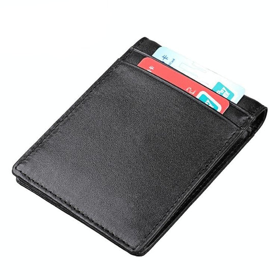 Anti-magnetic Leather Rfid Wallet - Sleek & Secure - Black