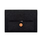 Versatile Felt Laptop Inner Bag with Button Closure - Black
