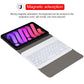 Ultra-Thin Bluetooth Keyboard Leather Case For Ipad Mini 6 With Detachable Lambskin Texture And Stand - Black