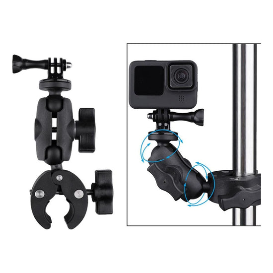 Adjustable 360 Degree Action Camera Clamp Base