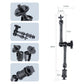 Adjustable Magic Arm With Phone Clamp & Large Claws - 11 Inch Black