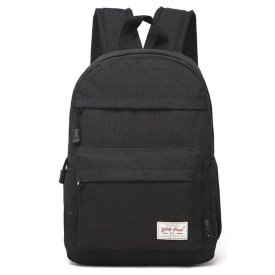 Versatile Canvas Laptop Backpack For 13-15 Inch - 36X25X10Cm - Black