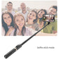 Reinforced Bluetooth Remote Control Selfie Stick with Hidden Design - Black