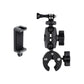 Adjustable Action Camera Clamp With 360 Rotation And Phone Holder