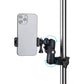 Adjustable Action Camera Clamp With 360 Rotation And Phone Holder