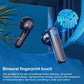 Wireless Bluetooth Earphones with Charging Case - V9 Mirror Noodle - Black