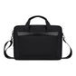 Expandable Laptop Bag - Waterproof Oxford Cloth Detachable Shoulder Strap - Black