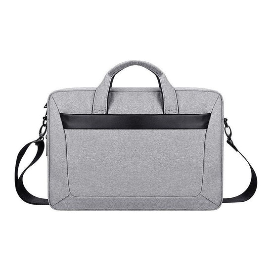 Expandable Laptop Bag - Waterproof Oxford Cloth Detachable Shoulder Strap - Black