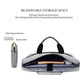 Expandable Laptop Bag - Waterproof Oxford Cloth Detachable Shoulder Strap - Black