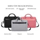 Expandable Laptop Bag - Waterproof Oxford Cloth Detachable Shoulder Strap - Black