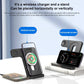 15W 5 In 1 Foldable Magnetic Wireless Charger With Night Light - Black