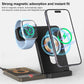 15W 5 In 1 Foldable Magnetic Wireless Charger With Night Light - Black