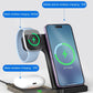 15W 5 In 1 Foldable Magnetic Wireless Charger With Night Light - Black