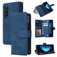 Frosted Leather Zip Wallet for Samsung Galaxy z Fold 4 - Compact and Stylish - Blue