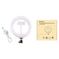 20Cm Usb Dual Colour Led Ring Light With Phone Clamp - Black