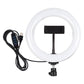 20Cm Usb Dual Colour Led Ring Light With Phone Clamp - Black