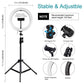 10.2 Ring Light With Tripod Usb 3 Modes Dual Colour Diffuse Light Phone Clamp Remote - Black