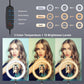 11.8 Led Ring Light Kit with Tripod & Dual Phone Brackets - 3 Modes Dual Colour Temperature Curved Surface Type-c - Black