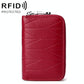Women Anti Magnetic Leather Rfid Wallet - Aqua Blue