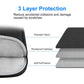 15-16.7 Inch Laptop Sleeve Briefcase With Zipper And Handle - Gray Blue