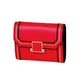 Snap Button Rfid Leather Wallet - Compact Design - Lake Blue