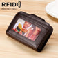 Women Cowhide Leather Rfid Wallet - Horizontal Design - Sapphire Blue