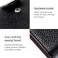 Women Cowhide Leather Rfid Wallet - Horizontal Design - Sapphire Blue
