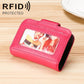 Women Cowhide Leather Rfid Wallet - Horizontal Design - Sapphire Blue