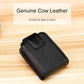 Women Vertical Cowhide Leather Rfid Wallet - Sapphire Blue