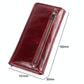 Versatile Retro Leather Rfid Lady Wallet - Yellowish-Brown