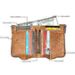 Leather Wallet with Rfid Protection and Strap - Card Slots - Yellowish-Brown