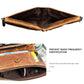 Leather Wallet with Rfid Protection and Strap - Card Slots - Yellowish-Brown