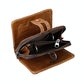 Zip Rfid Crazy Horse Leather Wallet - Brown - Yellowish-Brown
