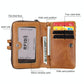 Zip Rfid Crazy Horse Leather Wallet - Brown - Yellowish-Brown
