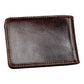 Leather Rfid Billfold Wallet - Mini Size - Yellowish-Brown