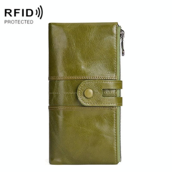 Women Leather Rfid Wallet - Sleek & Secure - Brown
