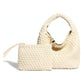 Apricot Hand Woven 2-In-1 Shoulder Bag - Apricot Colour